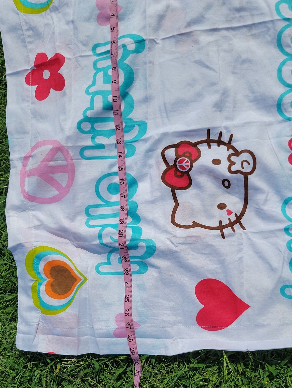 2 Hello Kitty Large Pillow Shams 24 By 30  Peace Signs. Pair